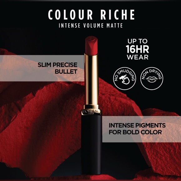 L'Oreal Paris Colour Riche Intense Volume Matte Lipstick, Le Carmin Courage - Picture 5 of 5
